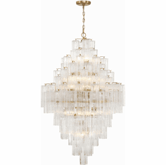 Crystorama ADD-319-AG-CL Addis Aged Brass Entryway Light Fixture