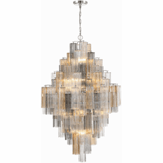 Crystorama ADD-319-CH-AU Addis Polished Chrome Foyer Light Fixture