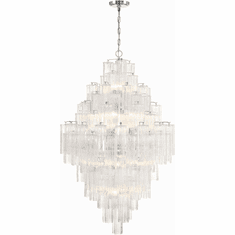 Crystorama ADD-319-CH-CL Addis Polished Chrome Foyer Light Fixture