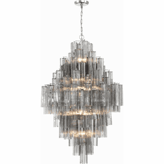 Crystorama ADD-319-CH-SM Addis Polished Chrome Foyer Lighting Fixture