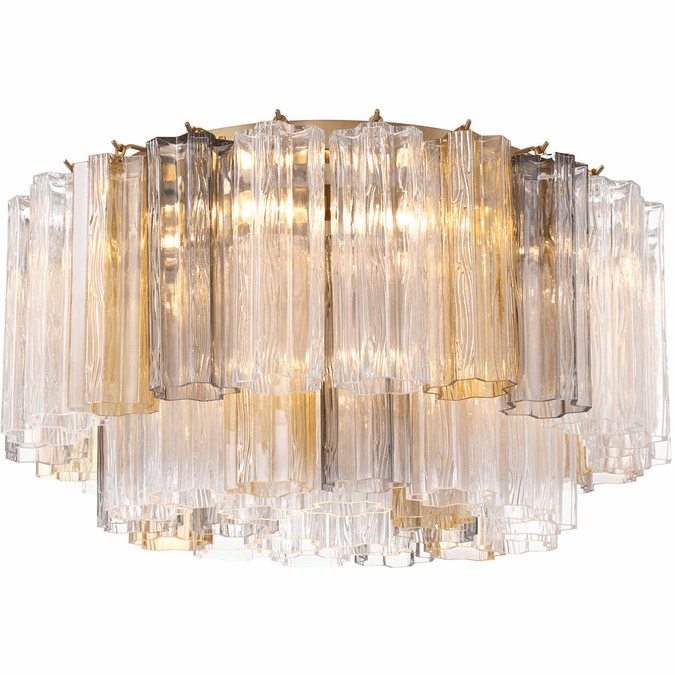Crystorama ADD-321-AG-AU Addis Modern Aged Brass Ceiling Light Fixture