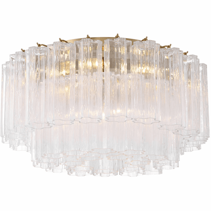 Crystorama ADD-321-AG-CL Addis Modern Aged Brass Ceiling Light