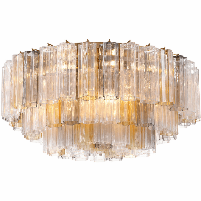 Crystorama ADD-331-AG-AU Addis Contemporary Aged Brass Flush Lighting