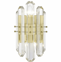 Crystorama BOL-8882-AG Bolton Aged Brass Wall Light Fixture
