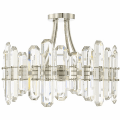 Crystorama BOL-8884-PN Bolton Polished Nickel Flush Ceiling Light Fixture