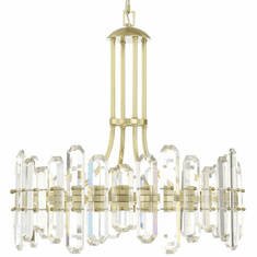 Crystorama BOL-8888-AG Bolton Aged Brass 25" Lighting Chandelier