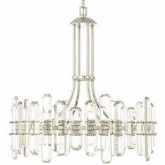 Crystorama BOL-8888-PN Bolton Polished Nickel 25" Chandelier Lamp
