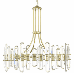Crystorama BOL-8889-AG Bolton Aged Brass 31" Chandelier Light
