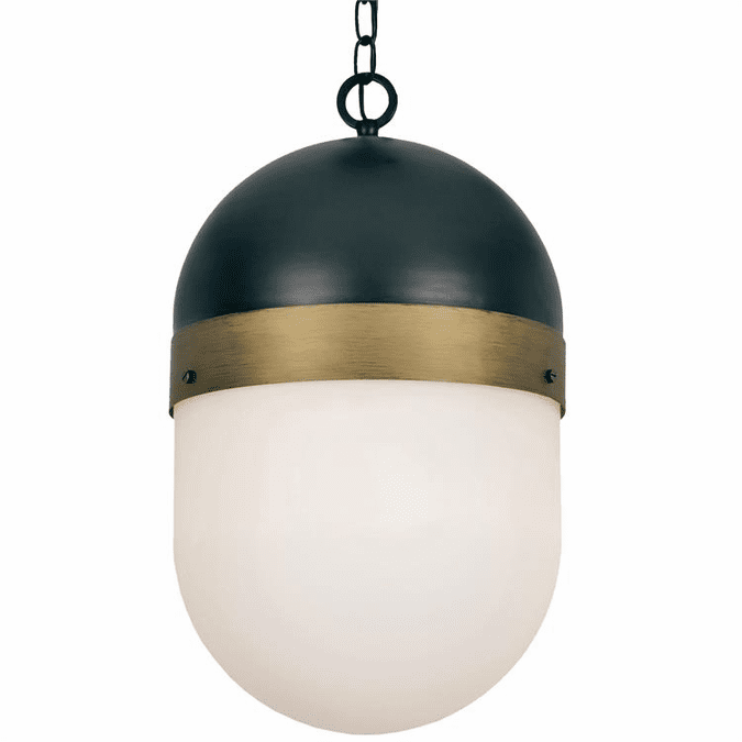 Crystorama CAP-8506-MK-TG Capsule Modern Matte Black / Textured Gold Exterior Ceiling Light Pendant