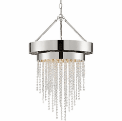 Crystorama CLA-A3205-PN-CL-MWP Clarksen Polished Nickel Mini Hanging Chandelier