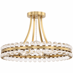 Crystorama CLO-8894-AG Clover Aged Brass Flush Mount Lighting Fixture