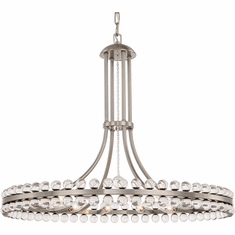 Crystorama CLO-8899-BN Clover Brushed Nickel 29" Chandelier Lamp