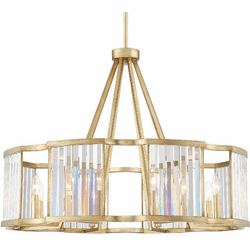 Crystorama DAR-1018-DT Darcy Contemporary Distressed Twilight 34" Chandelier Lamp