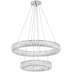 Crystorama ED3562801CH Kinsley Contemporary Polished Chrome LED Drop Ceiling Light Fixture