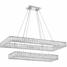 Crystorama ED3564202CH Kinsley Modern Polished Chrome LED Kitchen Island Light Fixture