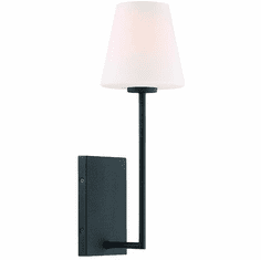 Crystorama LEN-250-OP-BF Lena Contemporary Black Forged Wall Sconce