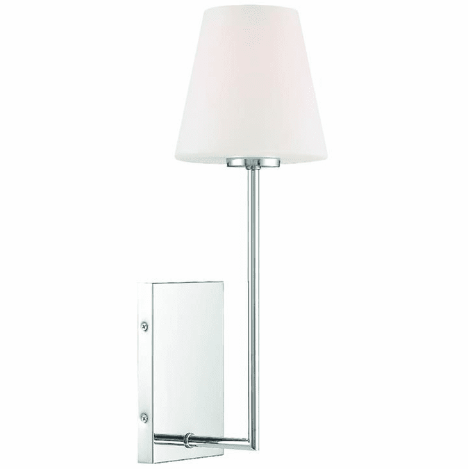 Crystorama LEN-250-OP-CH Lena Modern Polished Chrome Wall Lamp