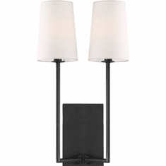 Crystorama LEN-252-BF Lena Black Forged Wall Lighting Fixture