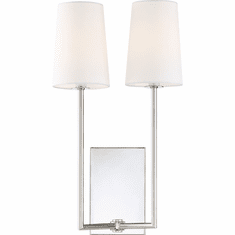 Crystorama LEN-252-CH Lena Polished Chrome Wall Light Sconce