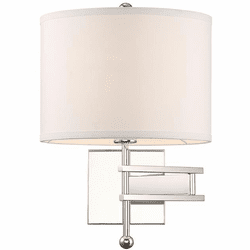 Crystorama MAR-A8031-PN Marshall Polished Nickel Wall Swing Arm Lamp