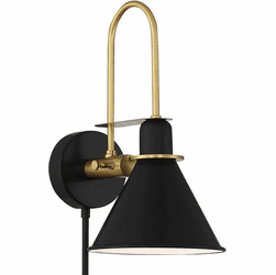 Crystorama MED-B5501-MK Medford Contemporary Matte Black Wall Lighting Sconce