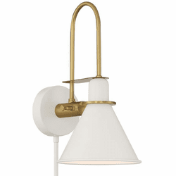 Crystorama MED-B5501-WH Medford Modern White Wall Sconce Lighting