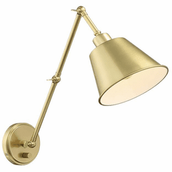Crystorama MIT-A8021-AG Mitchell Aged Brass 30" Wall Swing Arm Lamp