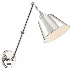 Crystorama MIT-A8021-PN Mitchell Polished Nickel 30" Wall Swing Arm Lamp