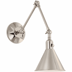 Crystorama MOR-8801-PN Morgan Polished Nickel Swing Arm Wall Lighting
