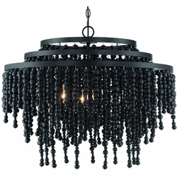 Crystorama POP-A5076-MK Poppy Matte Black Chandelier Lighting