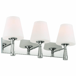 Crystorama RAM-A3403-PN Ramsey Contemporary Polished Nickel 3-Light Bathroom Light Fixture