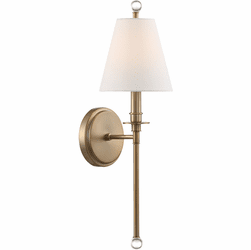 Crystorama RIV-382-AG Riverdale Aged Brass Sconce Lighting