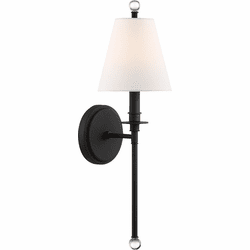 Crystorama RIV-382-BF Riverdale Black Forged Light Sconce