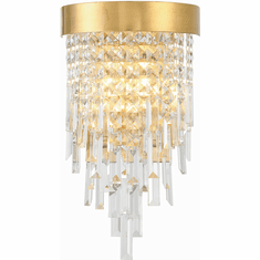 Crystorama WIN-212-GA-CL-MWP Winfield Antique Gold Sconce Lighting