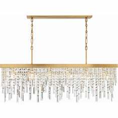 Crystorama WIN-217-GA-CL-MWP Winfield Antique Gold Kitchen Island Light Fixture
