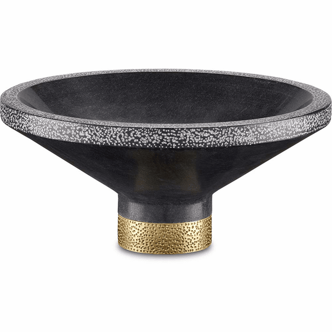 Currey & Company 1200-0659 Vincent Modern Black / Brass Bowl