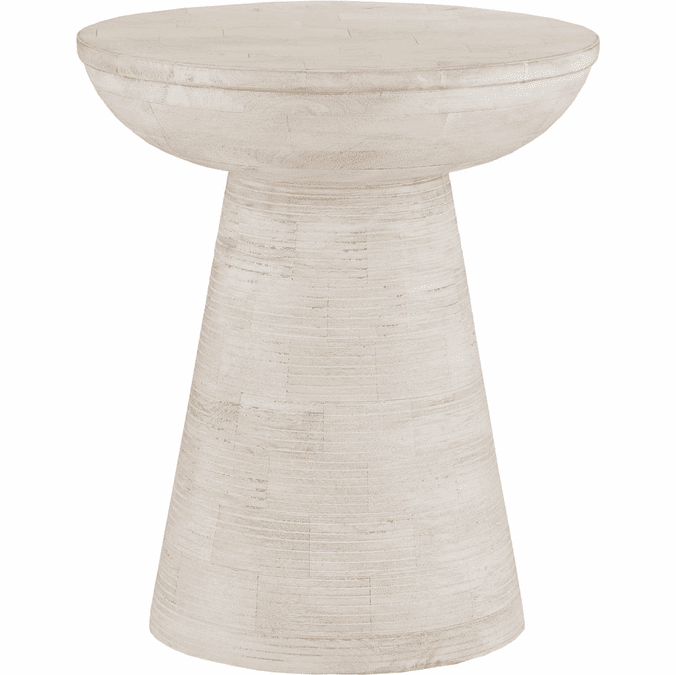 Currey & Company 30000236 Gati Contemporary Whitewash Accent Table