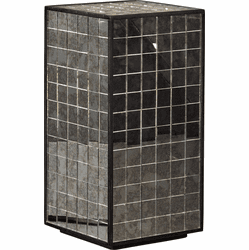 Currey & Company 3000-0329 Mosaico Contemporary Ebony / Antique Mirror Pedestal