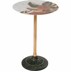 Currey & Company 4000-0222 Roselle Modern Natural / Brass Accent Table