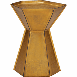 Currey & Company 4000-0230 Merola Contemporary Antique Brass / Bronze Accent Table