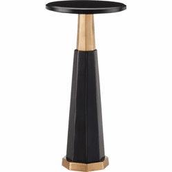 Currey & Company 4000-0234 Gieves Contemporary Black / Bronze / Antique Brass Drinks Table
