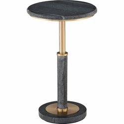 Currey & Company 4000-0241 Miles Contemporary Natural / Polished Brass Accent Table