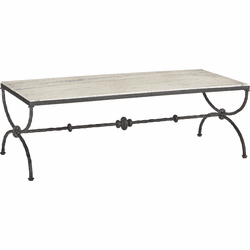 Currey & Company 4000-0244 Agora Natural / Rustic Bronze Cocktail Table