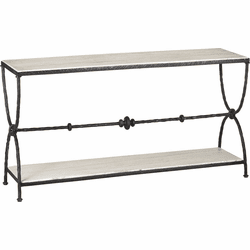 Currey & Company 4000-0245 Agora Natural / Rustic Bronze Console Table