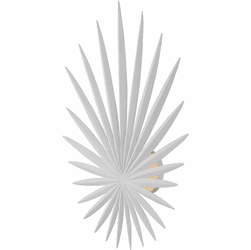 Currey & Company 5000-0235 Bismarkia Modern Gesso White Sconce Lighting