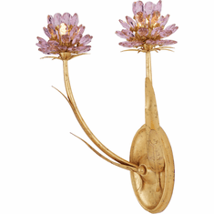Currey & Company 5000-0278 Marilee Pink / Dutch Gold Leaf LED Wall Lighting Fixture