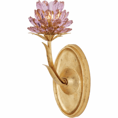 Currey & Company 5000-0279 Marilee Pink / Dutch Gold Leaf Lighting Wall Sconce
