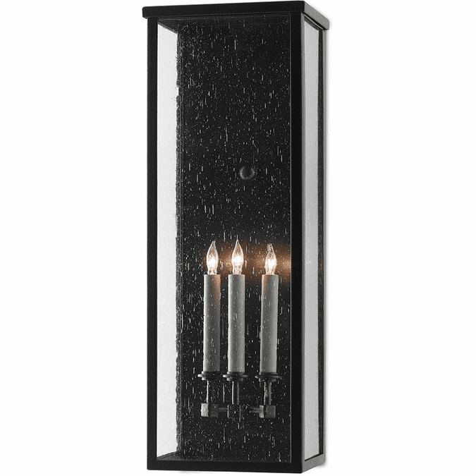 Currey & Company 55000039 Tanzy Modern Midnight Outdoor Wall Lighting