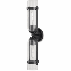 Currey & Company 5800-0028 Bonardi Modern Oil Rubbed Bronze / Clear Wall Sconce