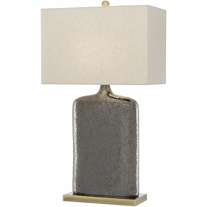 Currey & Company 6000-0094 Musing Contemporary Rustic Metallic Bronze Side Table Lamp